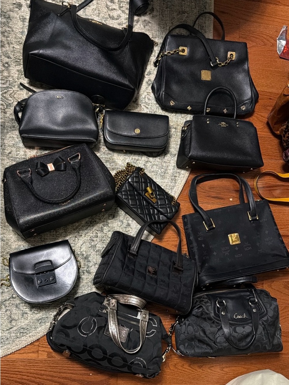 Assorted Black Women's Handbag Collection - Mixed Designer Styles